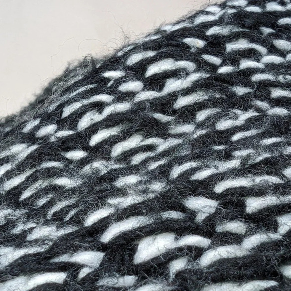 RW&Co Black & White Wool Blend Open Front Cardigan Sweater Woman's Large - Picture 9 of 9